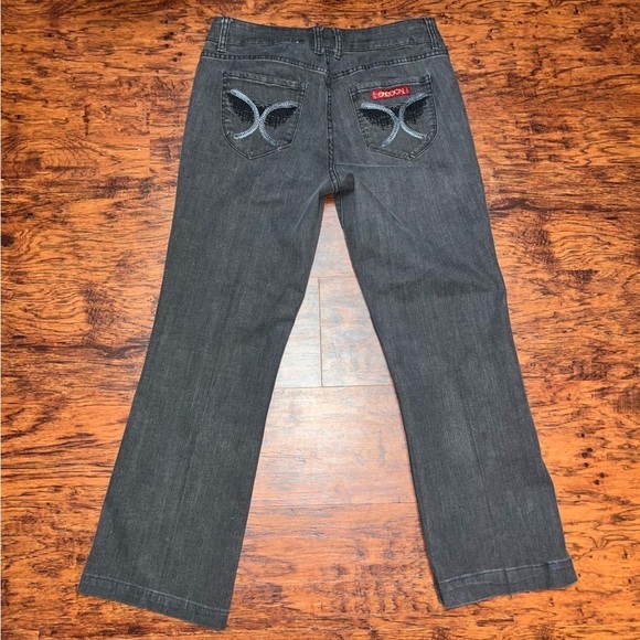 Vintage Wide-Leg Bootcut Boogie Black Jeans, Sasson Ooh La La, Women’s Size 10 - Picture 10 of 11